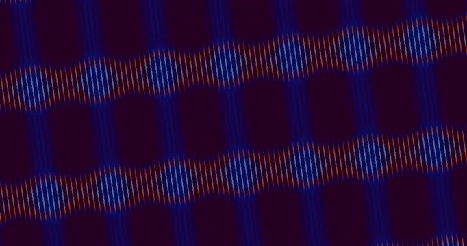 Digital blue and orange pattern background.