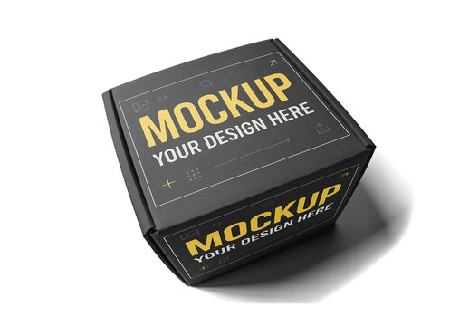 Fisheye Shot Cardbox Mockup