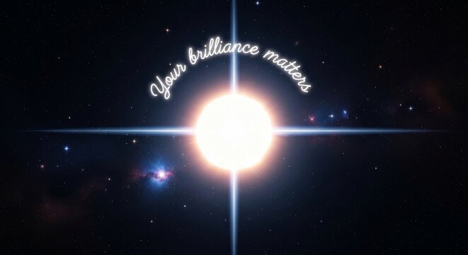 Bright Star Shining in Dark Space with Message