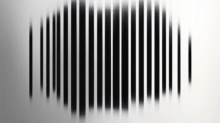Fototapeta premium black vertical bars with soft sprayed edges forming a circular negative space, high-contrast minimalist abstract composition evoking calm and mystery