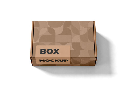 Rectangular Paper Box Seal Mockup