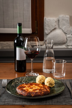 Frico is a typical Friulian dish made up of various types of cheese with a side of polenta