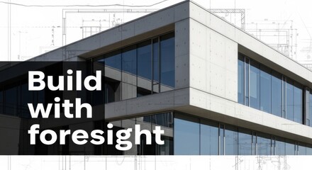 Obraz premium Modern Concrete and Glass Building Facade