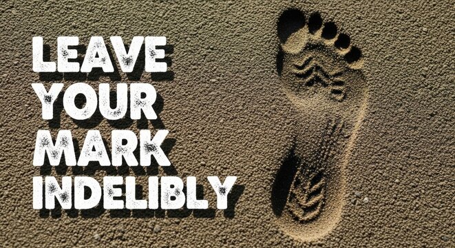 Leave Your Mark Indelibly In Sand
