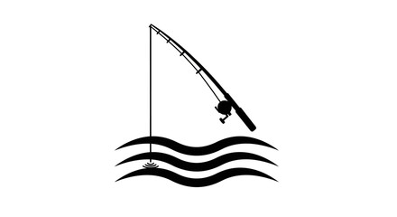 Fototapeta premium Fishing Rod with Reel and Line.
