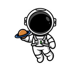 Fototapeta premium a illustration of cute astronaut