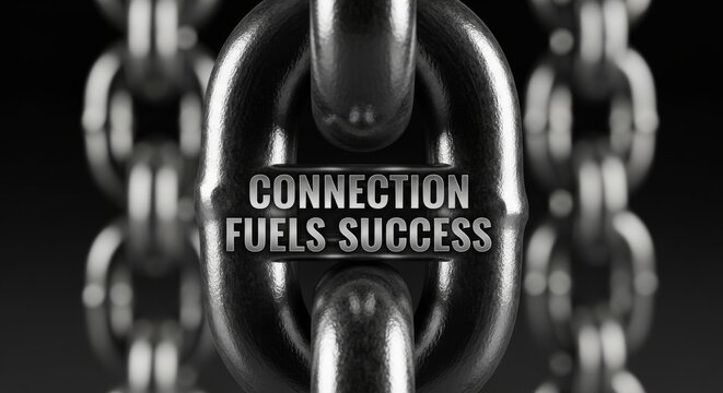 Strong Chain Link Symbolizing Connection and Success