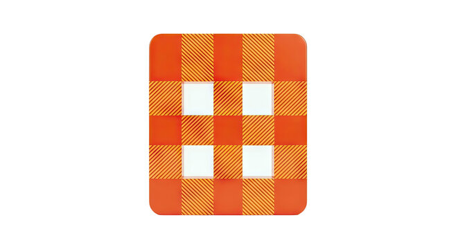 Orange and Yellow Gingham Pattern with White Squares