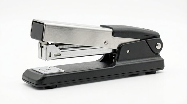 Open stapler isolated on white background