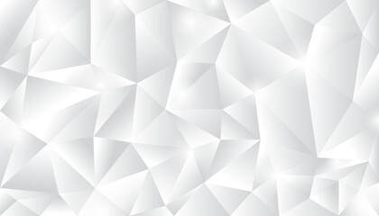 Fototapeta premium Abstract gray gradient triangle shapes design elements with glitter white lights background, Vector illustration
