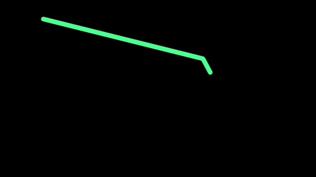 A green glowstick on a black background