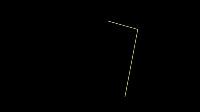 A simple yellow line on a black background