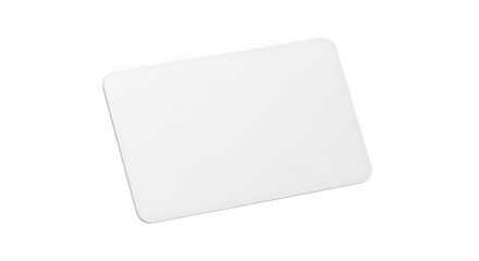 Naklejka premium White blank rectangular card with rounded corners isolated on transparent background