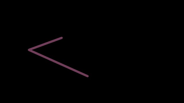 A single purple line on a black background