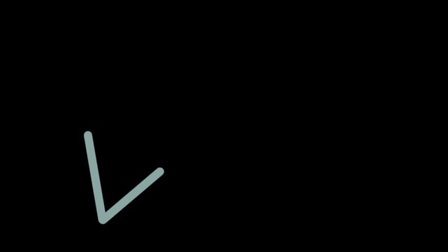 A gray check mark on a black background