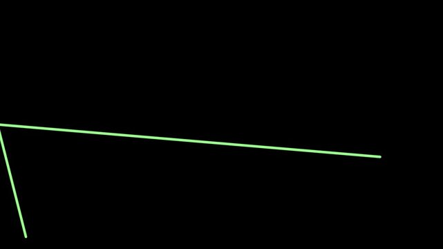 A green line on a black background