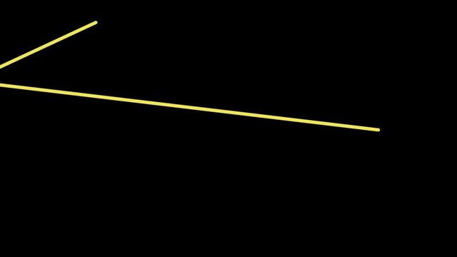 A yellow line on a black background