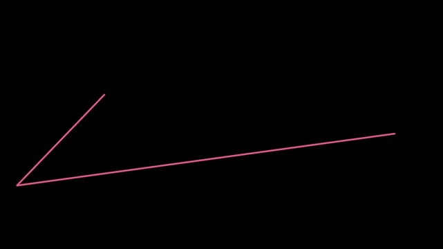 A pink line on a black background