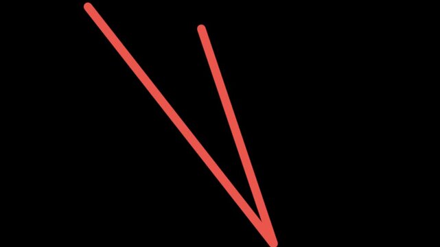 A red checkmark on a black background