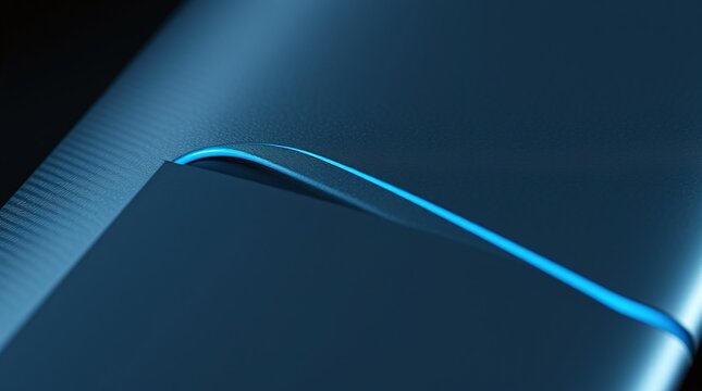 High tech industrial blade with precision sharp edges and metal