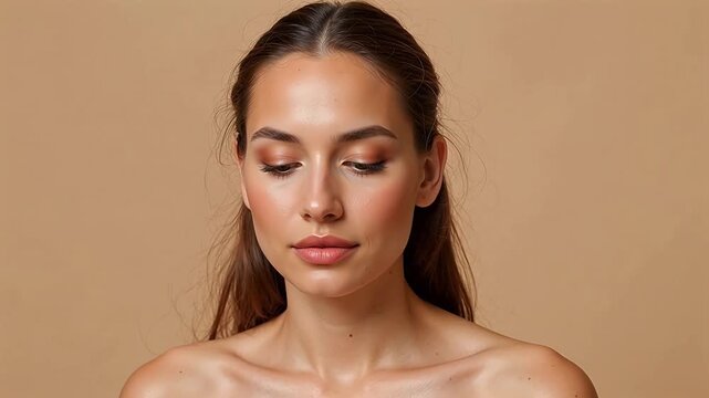 Portrait of woman with makeup