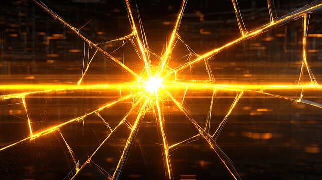 Exploding Energy and Data: An artistic representation of energy bursting forth, radiating like a digital network, signifying technological advancement and interconnectivity.