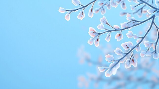 Snowy Blossoms against Azure Skies