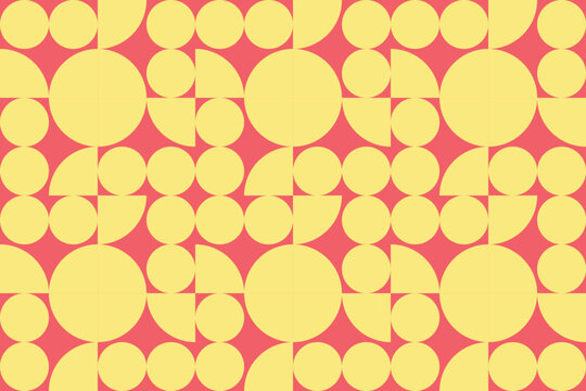 Circle Shapes and Designs Yellow Colors Geometric Pattern Abstract Background Geometric Background