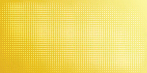Fototapeta premium Abstract background with vibrant yellow and gold halftone dot pattern
