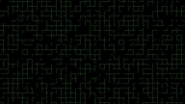 green color background on black screen neon grid block seamless texture animation