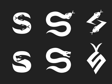 Modern Snake S Letter Logo Design Collection Vector Set for Branding and Identity