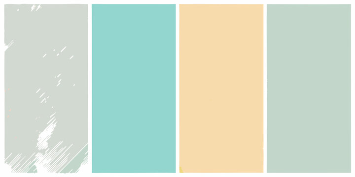 Four vertical rectangles displaying varying pastel and muted color tones