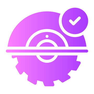 circular saw gradient icon
