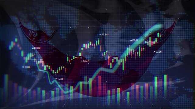 Easter Island Rapa Nui Flag Waving Stock Market Concepts