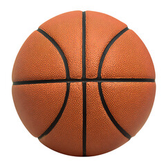 Fototapeta premium A close-up view of a basketball with black lines on a white background