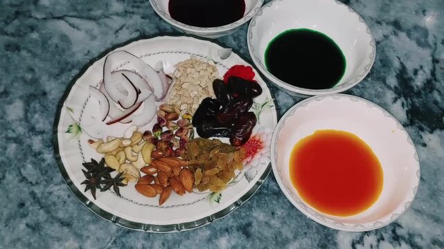 Vibrant Mutanjan Zarda Sweet Rice Ingredients Preparation