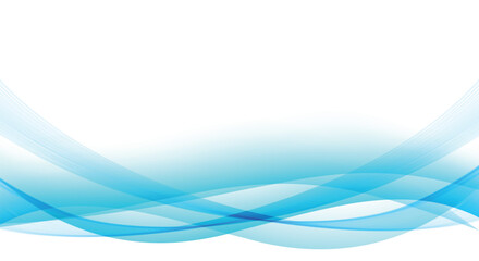 Fototapeta premium Abstract Blue Flowing Wave on White Background