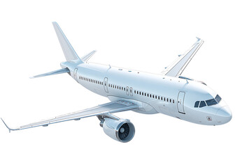 Obraz premium Airplane soars through clear sky on Travel journey with Aircraft Transport