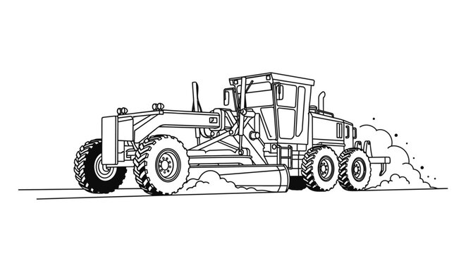 Large industrial construction bulldozer machine.