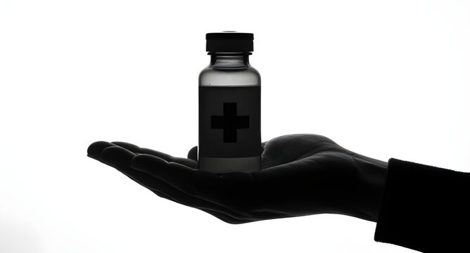 medicine, hand, holding, bottle, pill, tablet, capsule, drug, pharmacy, healthcare, medical, health, prescription, medication, remedy, cure, treatment, pharma, container, vial, liquid, supplement, vit