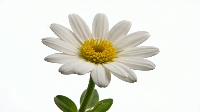 White daisy flower with green stem.