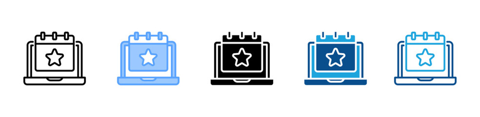 Fototapeta premium Virtual Event icon multiple style and collection