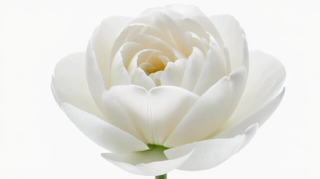 White Rose Flower Closeup View.