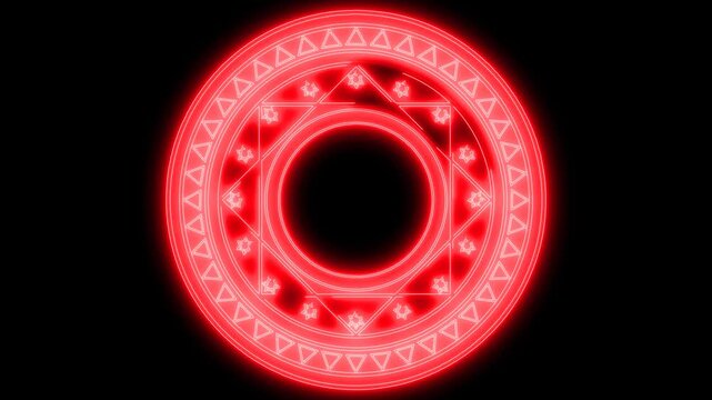 Magic flame circle powerful energy multi layer red light element and revise in final