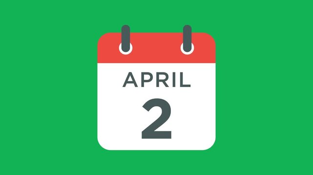 calendar - April 2 icon illustration isolated vector sign symbol