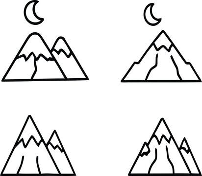 Hajj pilgrimage journey to arafat mountain under crescent moon