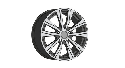 Obraz premium flat vector simple rims cars illustration
