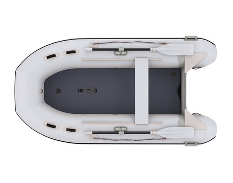 Inflatable Motor Boat Isolated