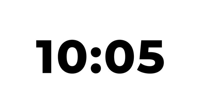 11 Minute countdown, 660s second Digital Countdown timer animation from 660 to 0 seconds, Simple 11 Minute countdown timer. 660s second countdown with black background. 4k
