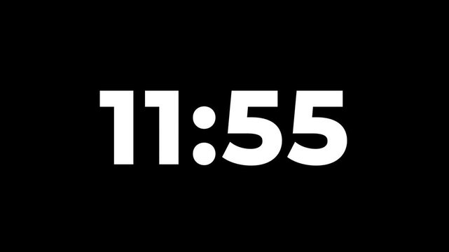 13 Minute countdown, 780s second Digital Countdown timer animation from 780 to 0 seconds, Simple 13 Minute countdown timer. 780s second countdown with black background. 4k